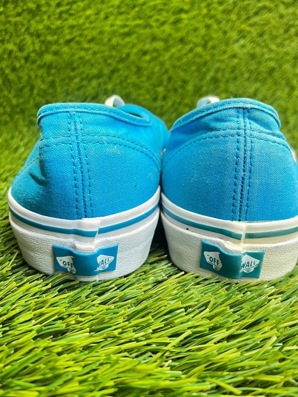 Vans Authentic Low Mens Size 8 Womens 9.5 Blue White Skateboard Shoes Sneakers - Picture 7 of 11
